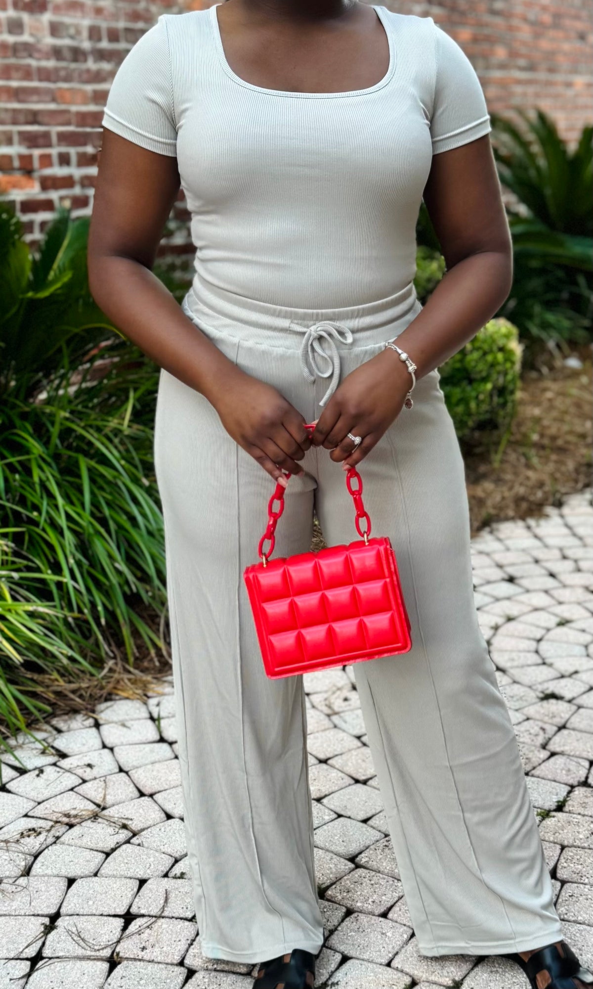 Ribbed Bodysuit & Pants | Set