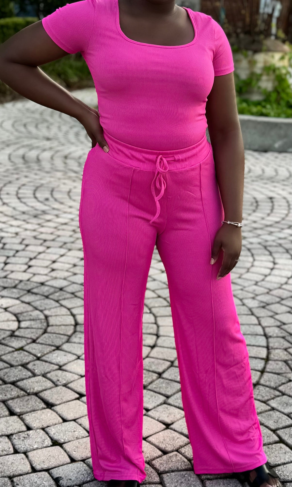 Ribbed Bodysuit & Pants | Set