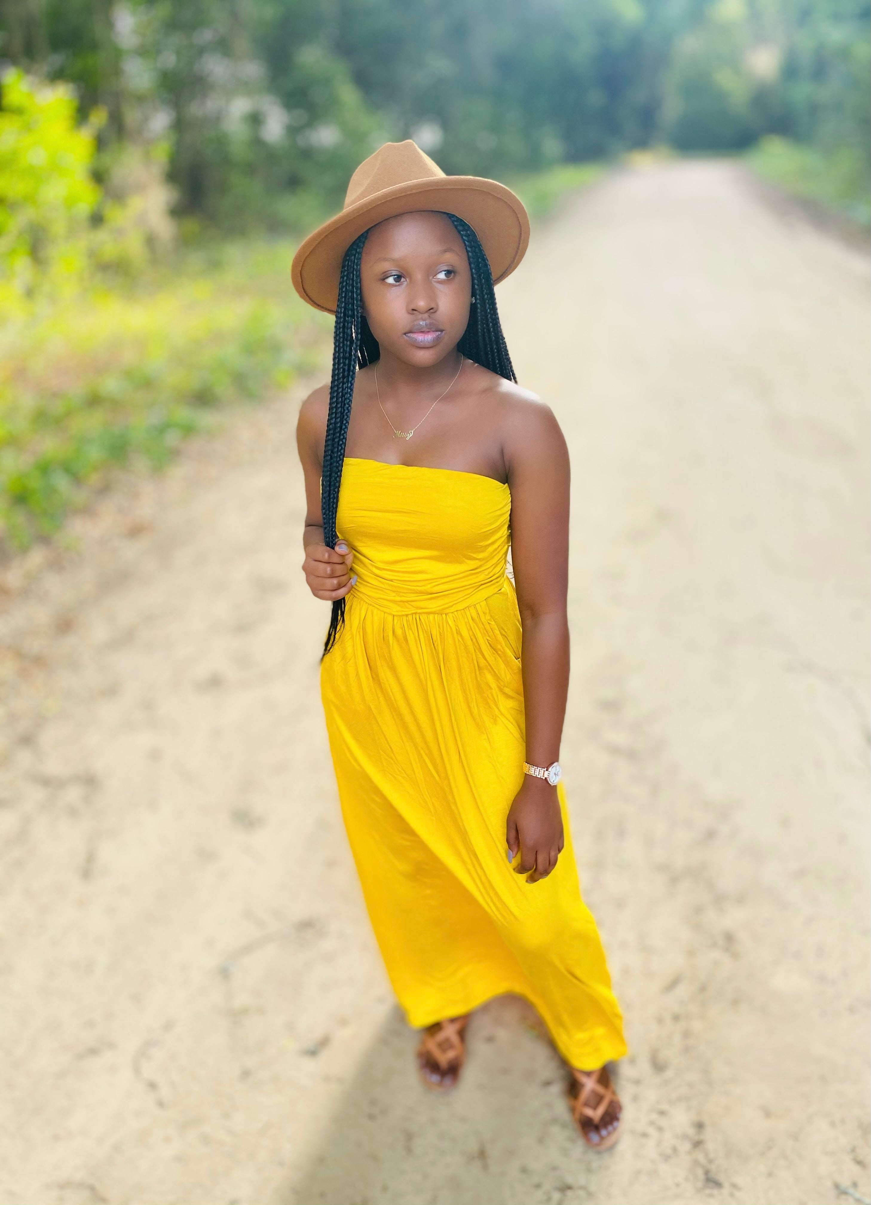 Kendra Maxi | Dress (Mustard-Yellow)