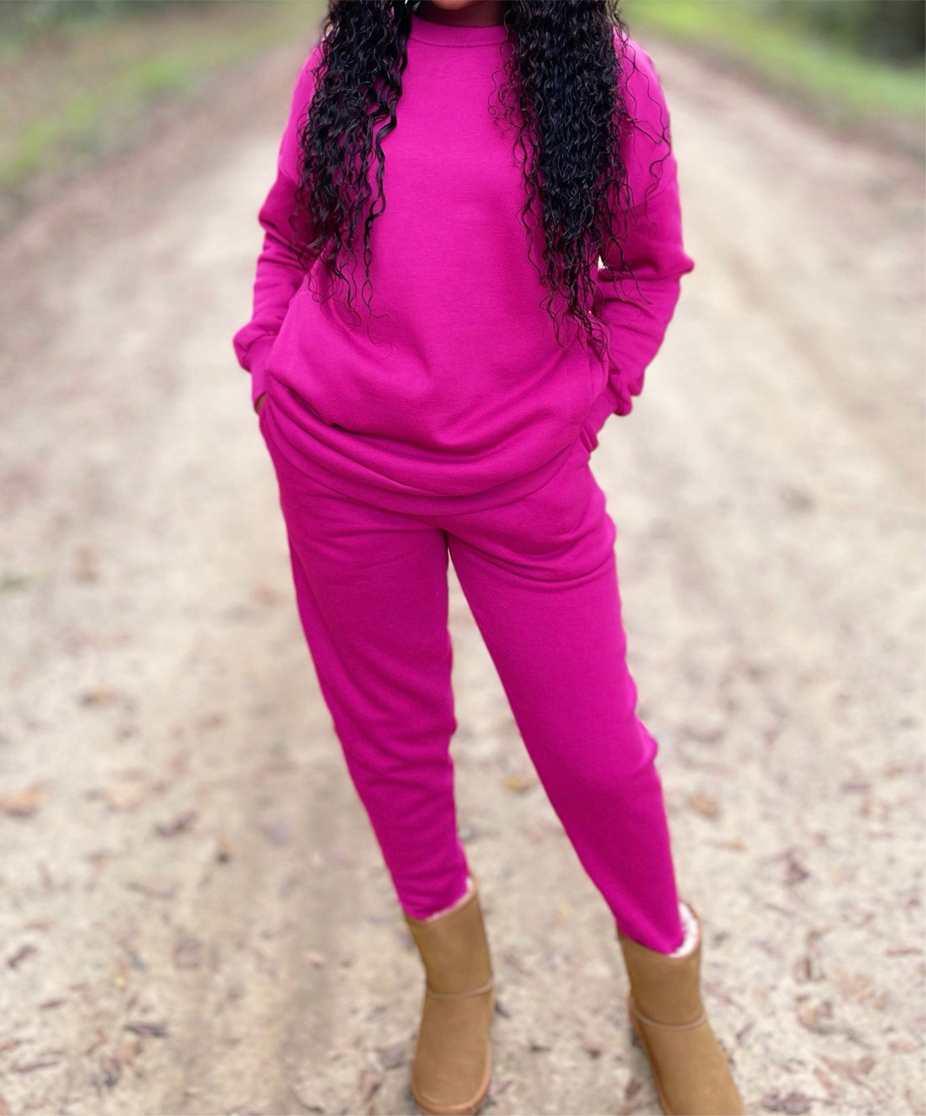 The Perfect Sweatsuit | (Magenta)