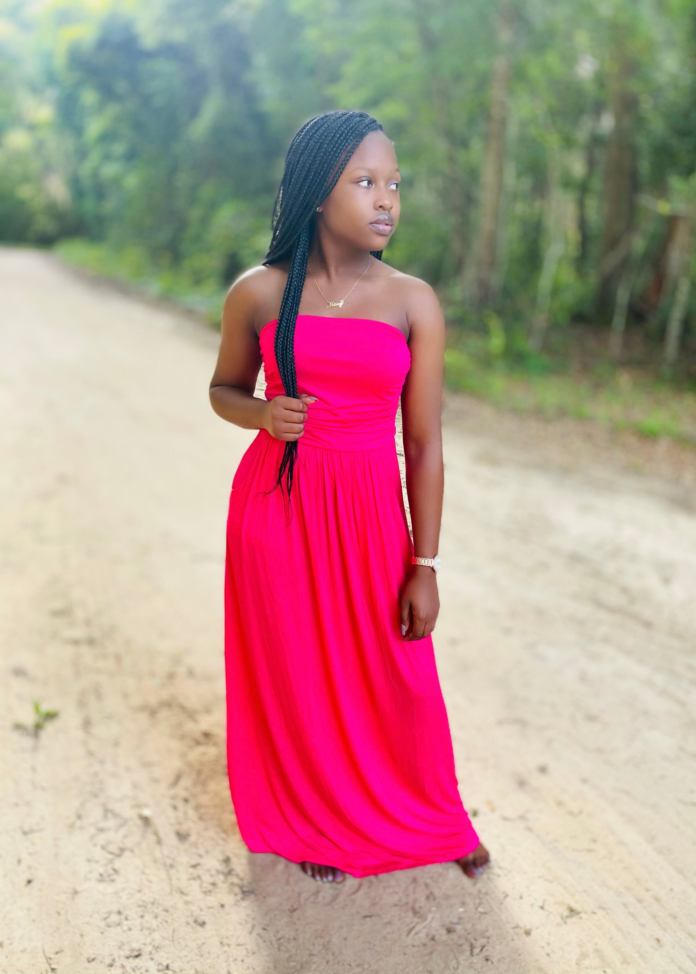 Kendra Maxi | Dress (Hot Pink)