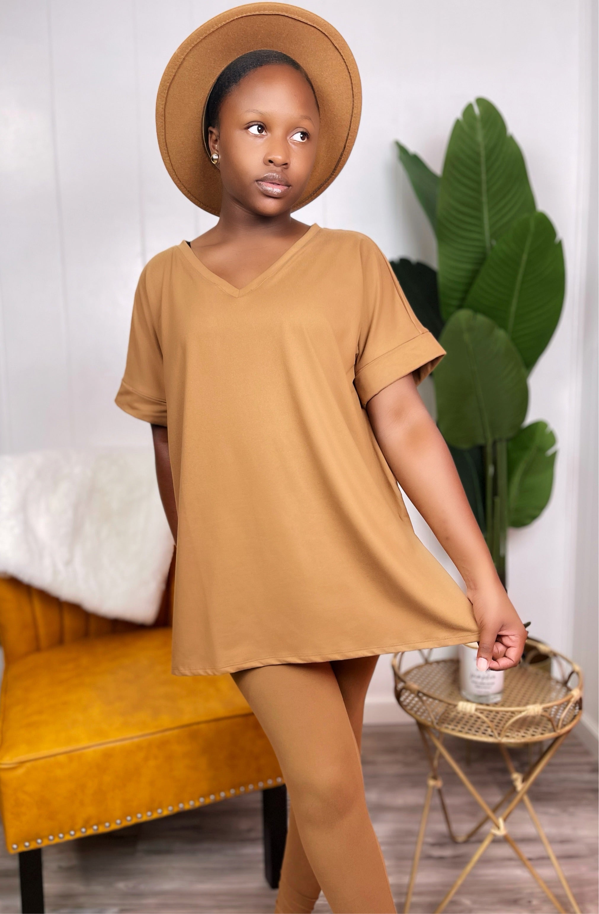 Soft n' Cozy | Legging Set (Camel)